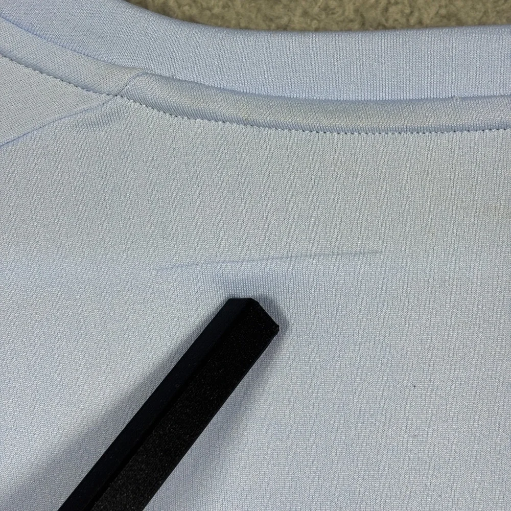 Nike Running Dri-FIT Long Sleeve Shirt Mens 1X Light Blue Green Graphic Logo